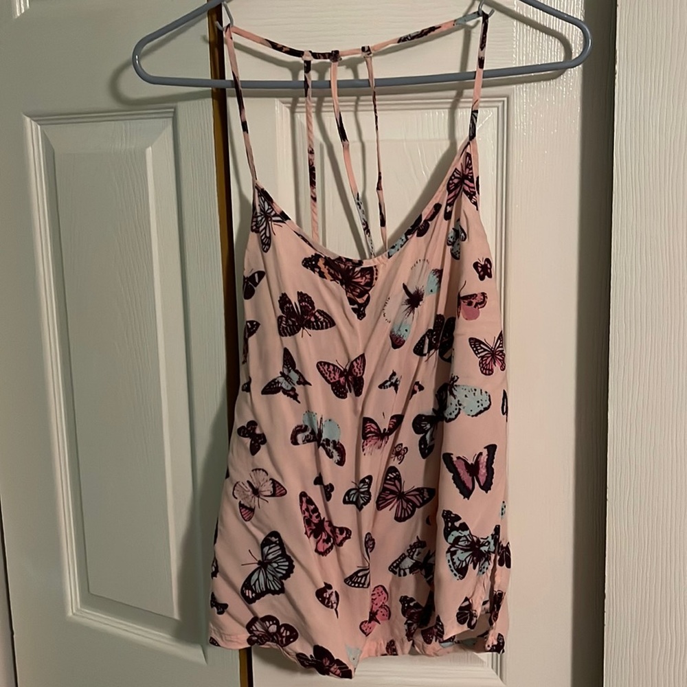 Open back tank top